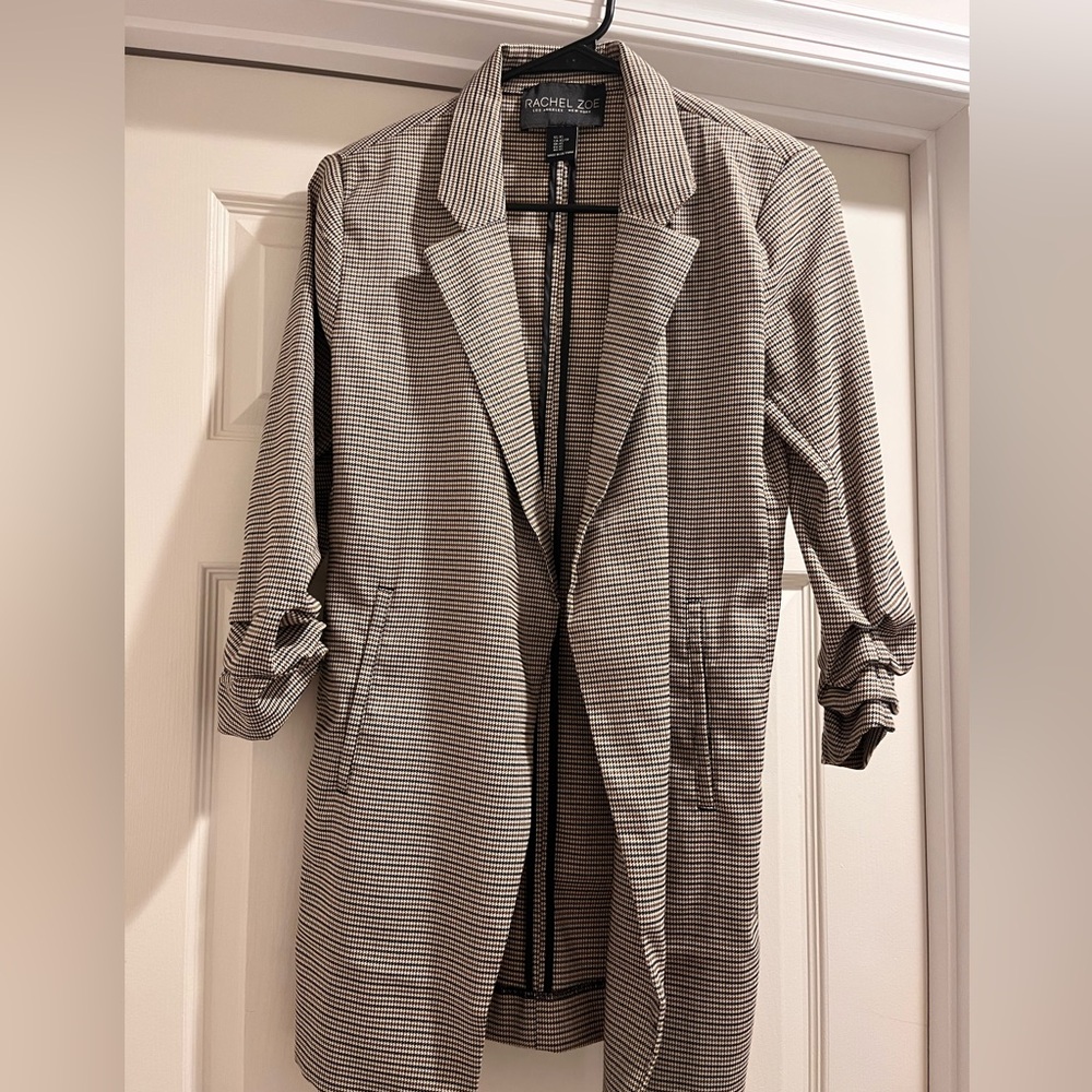 Rachel Zoe Black & White Houndstooth Blazer